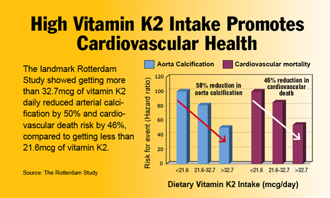 high Vitamin K2 intake associated with better cardiovascular health