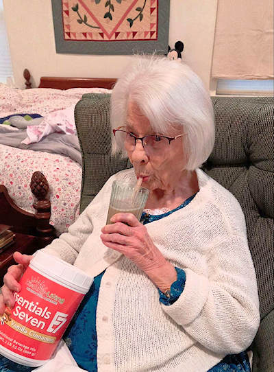 99 year old drinking E7