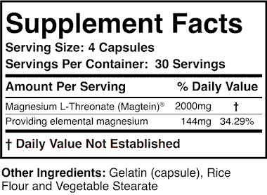 Magnesium L-Threonate supplement facts