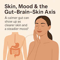 Healthy clear skin representing gut-skin connection