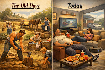 old days versus modern comfort