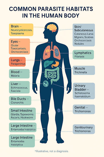 where do parasites go