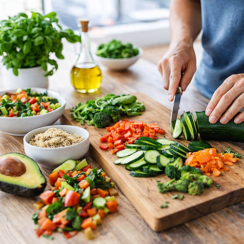 person preparing real whole-food meal