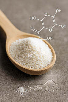 hyaluronic acid powder in spoon