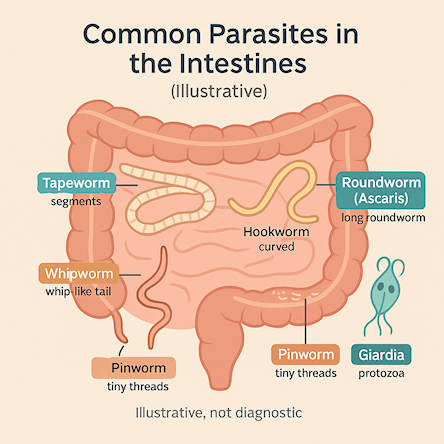 parasites inside the body